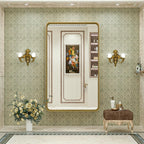 Miroir mural de salle de bain moderne à cadre en métal TokeShimi