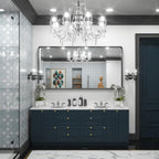 Miroir mural de salle de bain moderne à cadre en métal TokeShimi