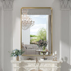 Miroir mural de salle de bain moderne à cadre en métal TokeShimi