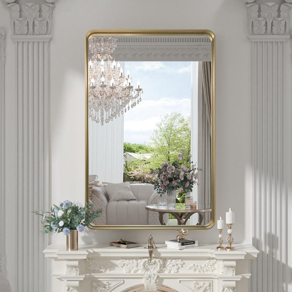 Miroir mural de salle de bain moderne à cadre en métal TokeShimi