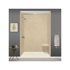 Siège de douche d'angle mural en surface solide Transolid Studio 14 po x 14 po - 14,5 x 14,25 x 3