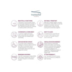 Siège de douche d'angle mural en surface solide Transolid Studio 14 po x 14 po - 14,5 x 14,25 x 3