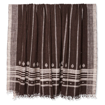 Couvre-lit indien original marron