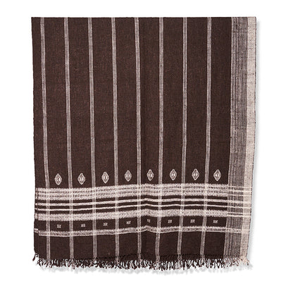 Couvre-lit indien original marron