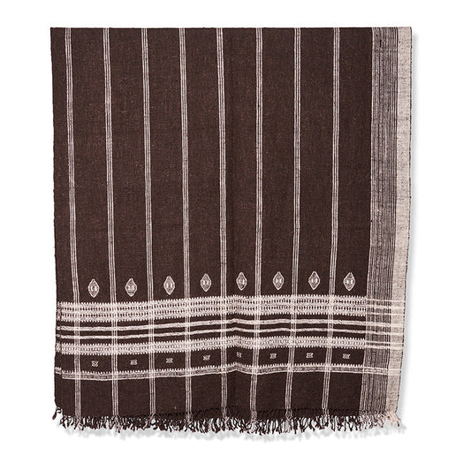 Couvre-lit indien original marron