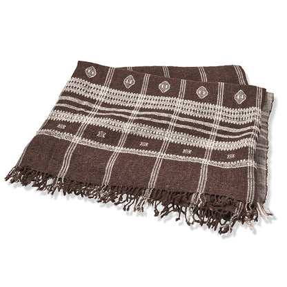 Couvre-lit indien original marron