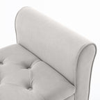 Banc de rangement rembourré, banc d'entrée avec dessus rabattable touffeté, 50,4 pouces