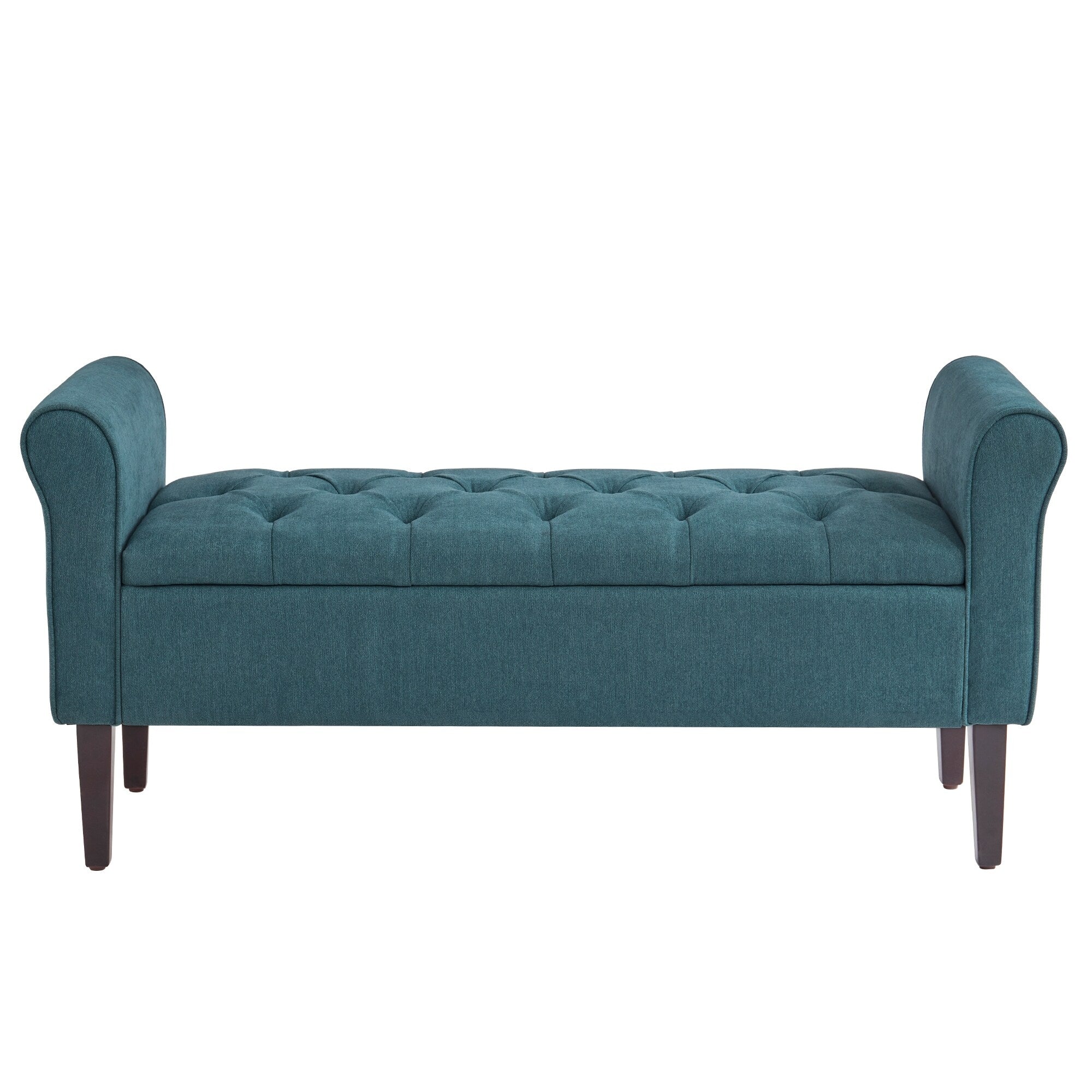 Banc de rangement rembourré, banc d'entrée avec dessus rabattable touffeté, 50,4 pouces