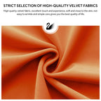 Chaise de salle à manger capitonnée en velours avec pieds en bois massif, lot de 6