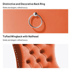 Chaise de salle à manger capitonnée en velours avec pieds en bois massif, lot de 6