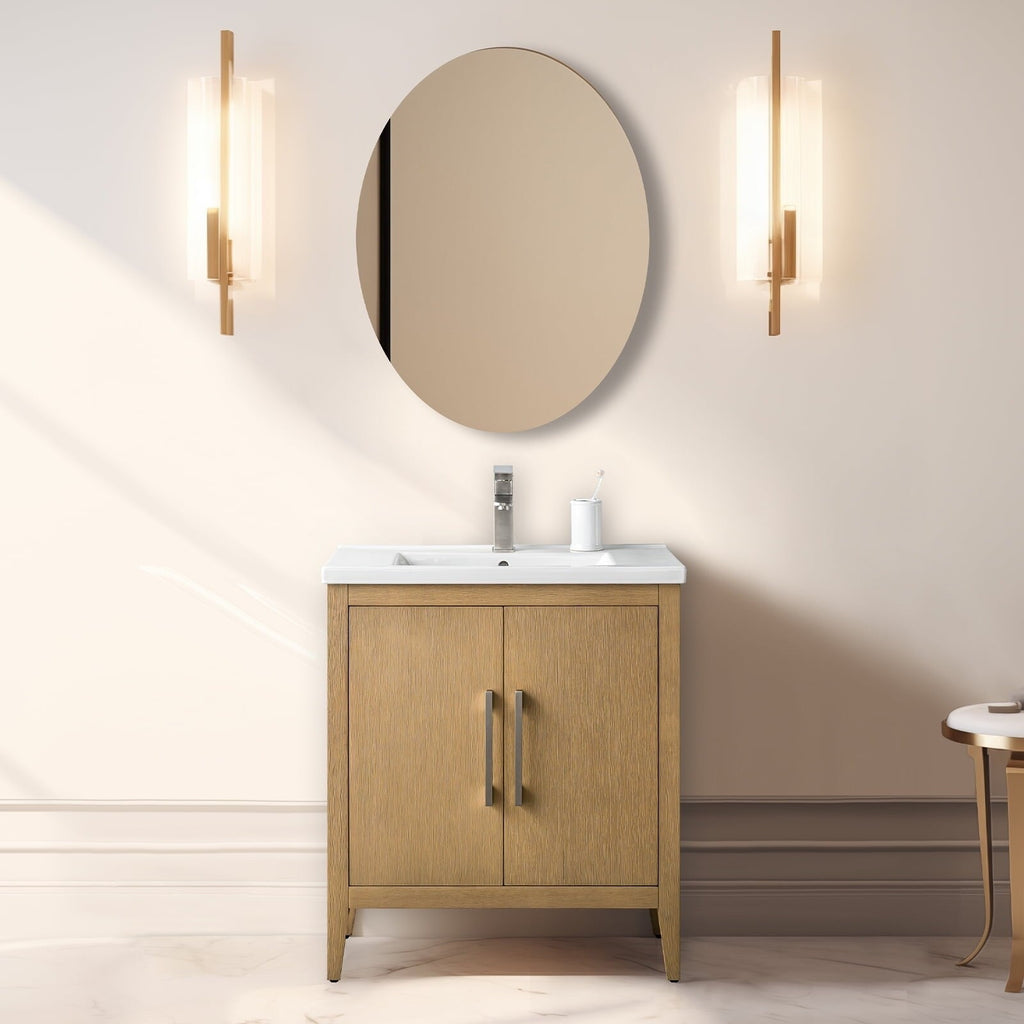 Meuble-lavabo simple Vanity Art 20, 24 ou 30 avec dessus en céramique