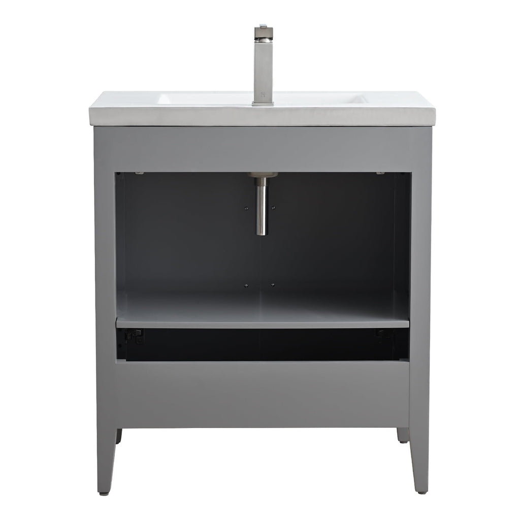 Meuble-lavabo simple Vanity Art 20, 24 ou 30 avec dessus en céramique