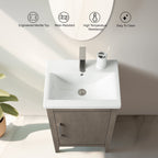 Meuble-lavabo simple Vanity Art 20, 24 ou 30 avec dessus en céramique