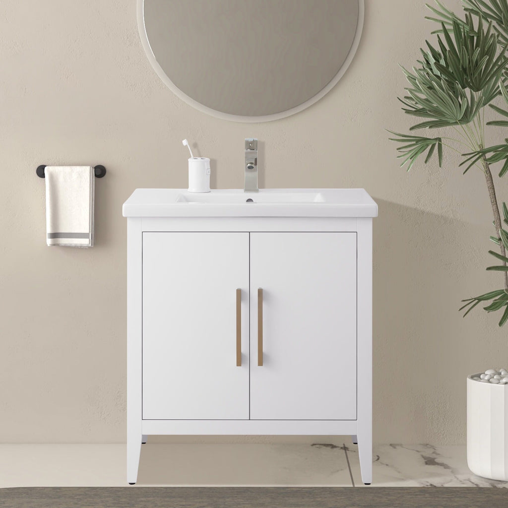 Meuble-lavabo simple Vanity Art 20, 24 ou 30 avec dessus en céramique
