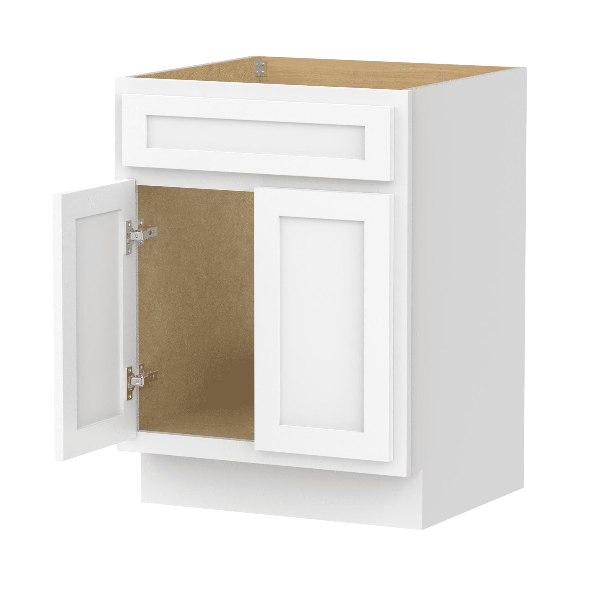 Meuble-lavabo simple en bois massif de 24 pouces de Vanity Art