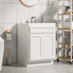 Meuble-lavabo simple en bois massif de 24 pouces de Vanity Art