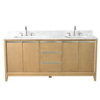 Meuble-lavabo de salle de bain Vanity Art avec lavabo en céramique et plateau en marbre reconstitué