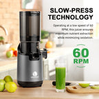 Extracteur de jus à mastication lente Ventray 900, extracteur de jus à pression à froid avec goulotte d'alimentation extra large de 5,1 pouces