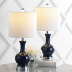 Lampe de table à LED Vermont 22 en verre/métal, blanche (lot de 2) par JONATHAN Y