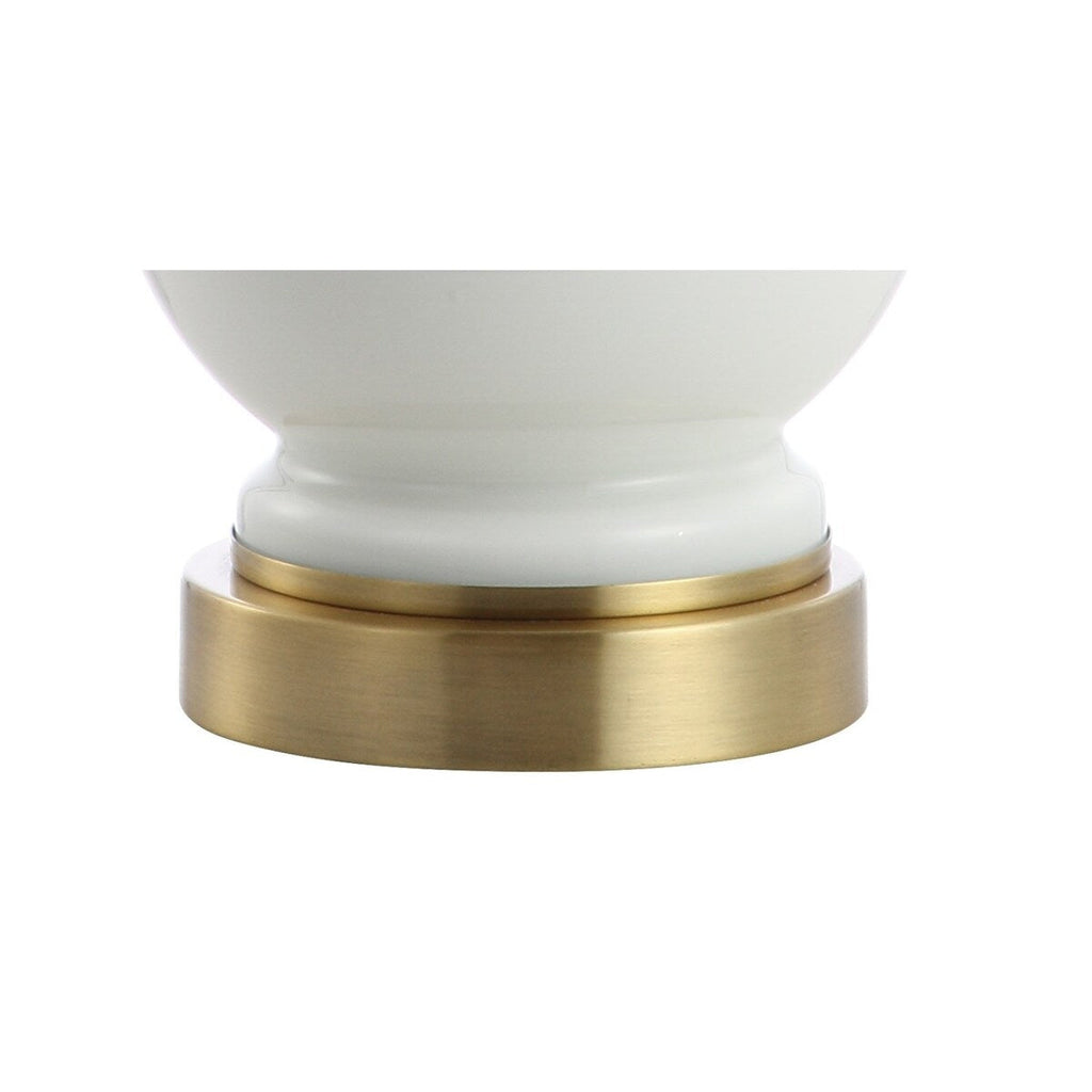 Lampe de table à LED Vermont 22 en verre/métal, blanche (lot de 2) par JONATHAN Y