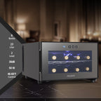 Refroidisseur de boissons polyvalent pour 8 bouteilles (46 à 66 °F) : design élégant et fonctionnement ultra-silencieux pour un usage domestique