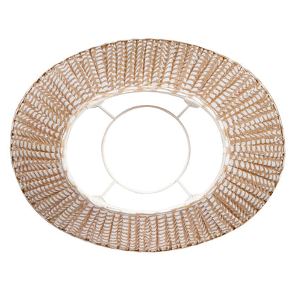 Abat-jour Fermoie en osier marron noisette