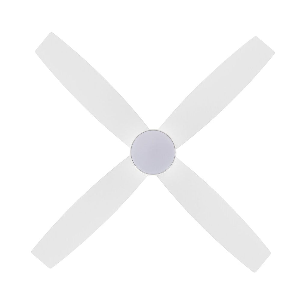 Ventilateur de plafond encastré WINGBO 44/52 pouces avec éclairage et télécommande, 4 pales réversibles