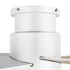 Ventilateur de plafond encastré WINGBO 44/52 pouces avec éclairage et télécommande, 4 pales réversibles