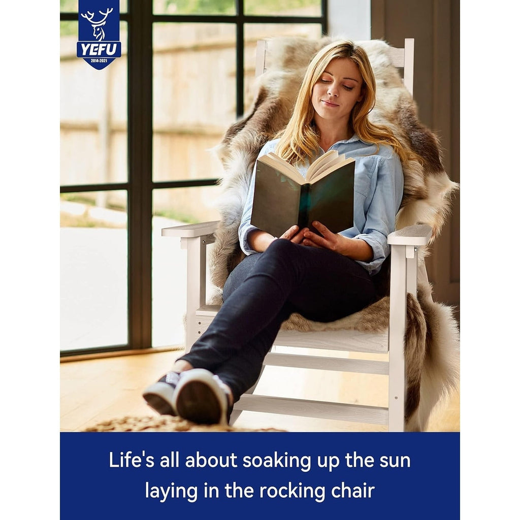 Chaise à bascule d'extérieur toutes saisons WINSOON, lot de 2