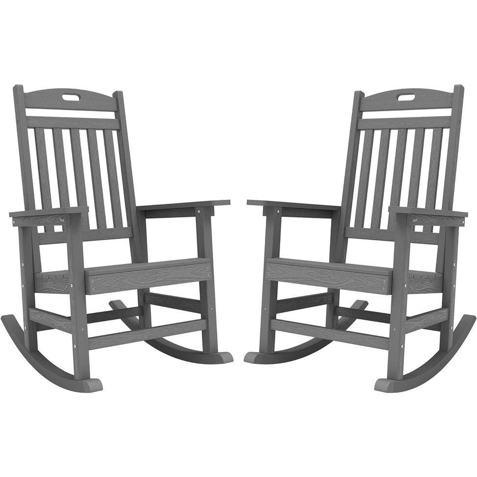 Chaise à bascule d'extérieur toutes saisons WINSOON, lot de 2