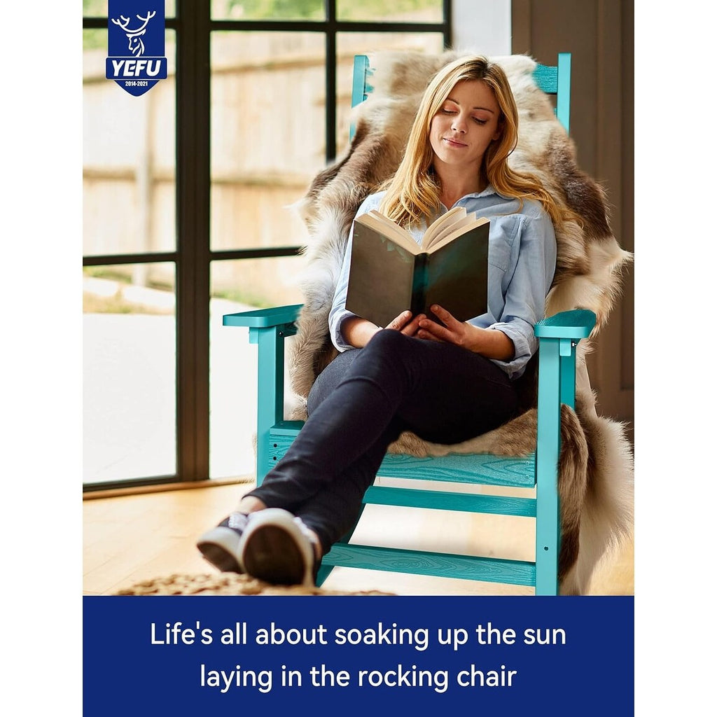 Chaise à bascule d'extérieur toutes saisons WINSOON, lot de 2