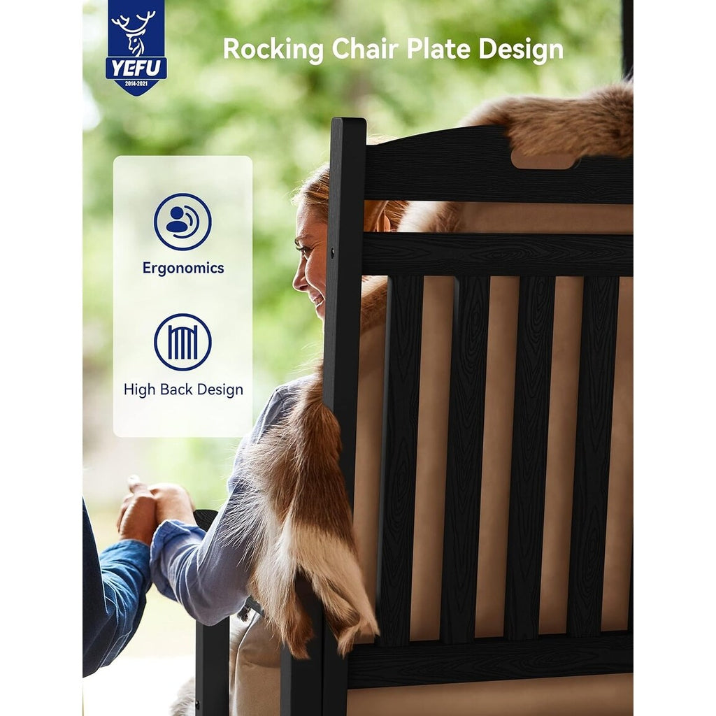 Chaise à bascule d'extérieur toutes saisons WINSOON, lot de 2