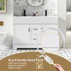 Ensemble de meuble-lavabo Wavy Line 30/36/48 avec lavabo et robinet