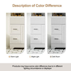 Ensemble de meuble-lavabo Wavy Line 30/36/48 avec lavabo et robinet