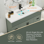 Ensemble de meuble-lavabo Wavy Line 30/36/48 avec lavabo et robinet