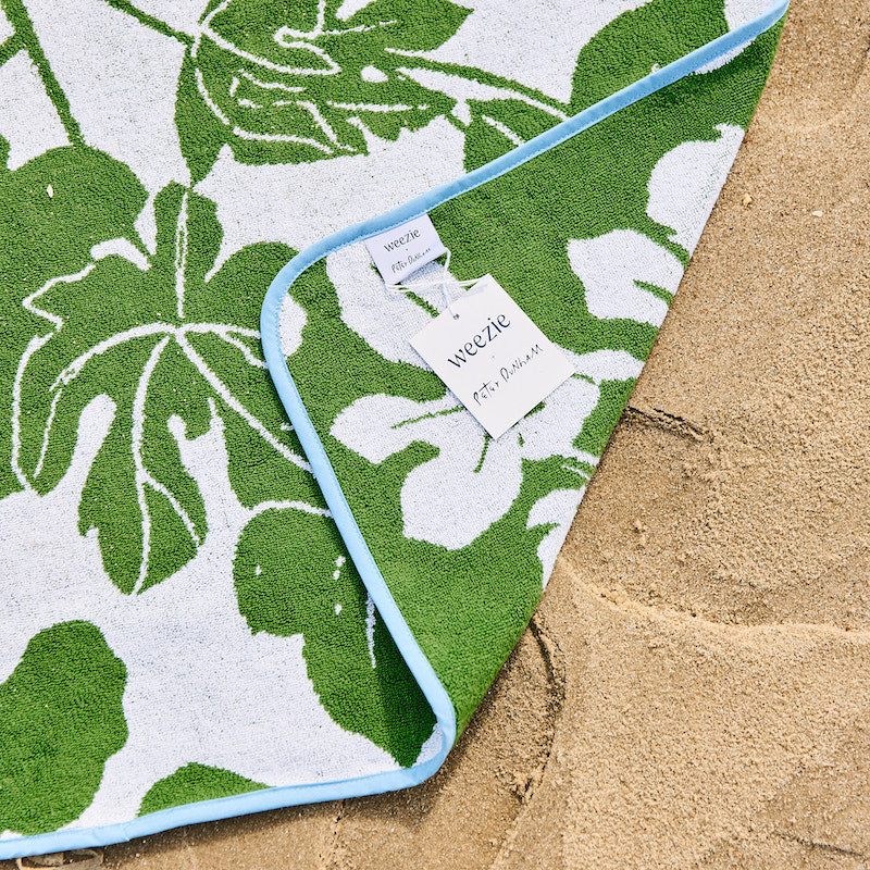 Serviette de plage Feuille de Figuier - Weezie x Peter Dunham