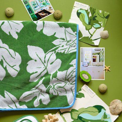 Serviette de plage Feuille de Figuier - Weezie x Peter Dunham