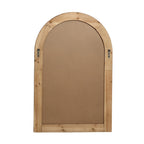 Miroir mural en arc avec cadre en bois, miroir mural de salle de bain - 39,25 H x 25,87 L x 1,5 P