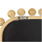 Miroir mural en bois avec cadre perlé - Marron - Roche River Decor