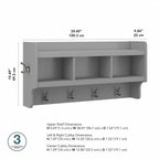 Porte-manteau mural Woodland 40 W avec étagère par Bush Furniture