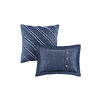 Parure de couette surdimensionnée et rembourrée en denim bleu Woolrich Perry