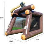 Jeu de lancer de hache gonflable XJUMP avec souffleur d'air et haches en mousse, qualité commerciale, léger, jeu d'extérieur