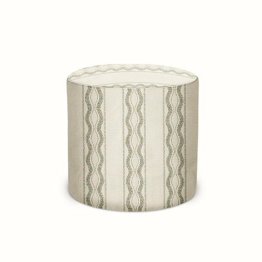 Pouf intérieur/extérieur en Peter Dunham Textiles Zanzibar Naturel/Mousse