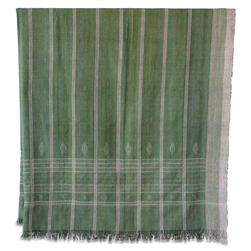 Couvre-lit indien vert