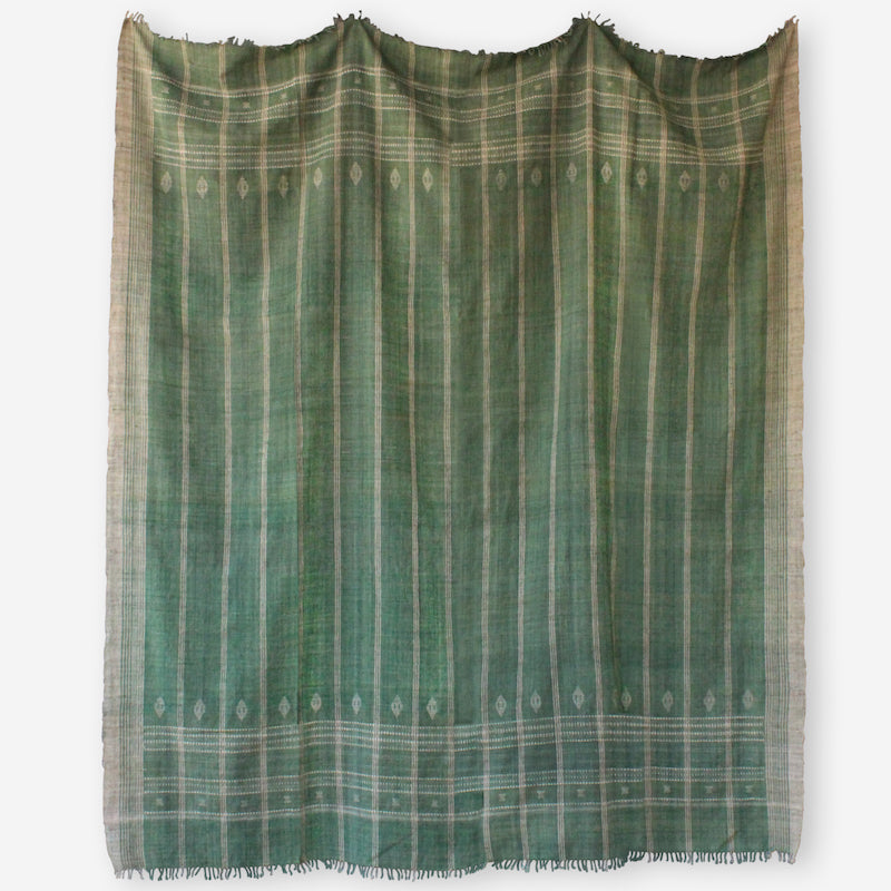 Couvre-lit indien vert