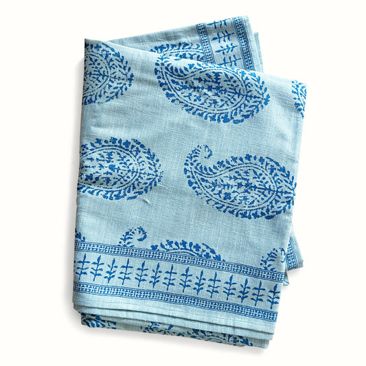 Nappe imprimée cachemire bleu cachemire Grace de Peter Dunham + Hudson