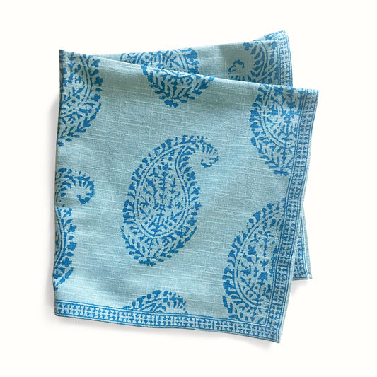 Serviette de table imprimée cachemire bleu cachemire Grace de Peter Dunham + Hudson
