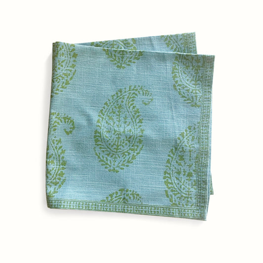Serviette de table imprimée cachemire cachemire Grace Green de Peter Dunham + Hudson