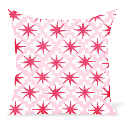 Coussin d'extérieur Peter Dunham Textiles Starburst framboise/rose